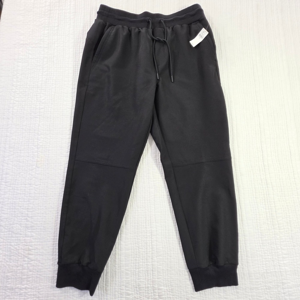 Old Navy StretchTech Joggers Mens Medium Black Water Repellent Stash Pocket NWT